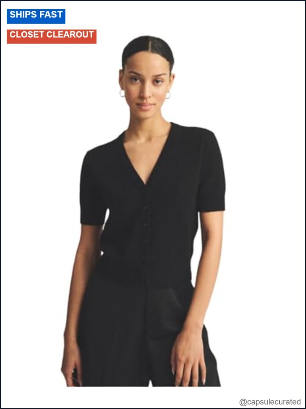 Lightweight Cashmere Short Sleeve Cardigan